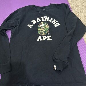 BAPE 1st Camo College L/S Tee (SS21) Black camo